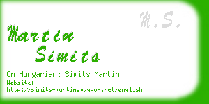 martin simits business card